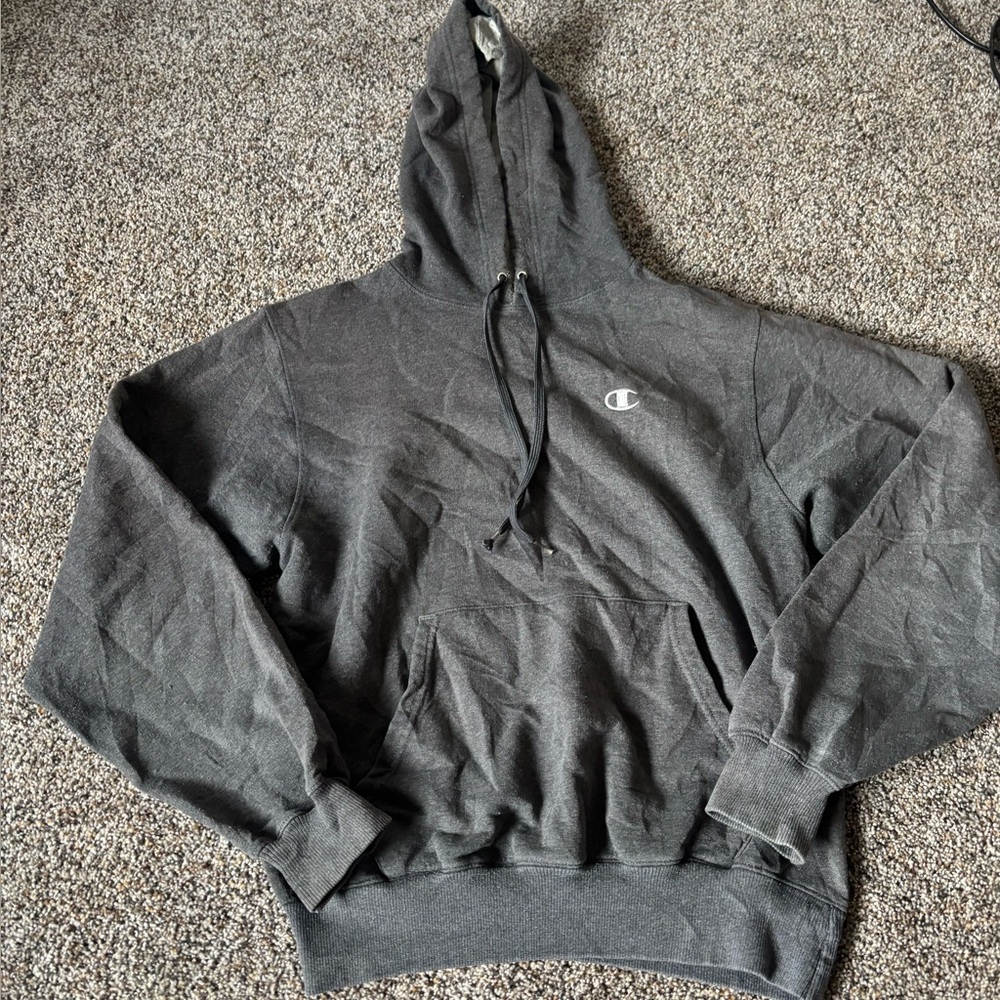 Champion Gray Hoodie for Men Preloved preowned size small